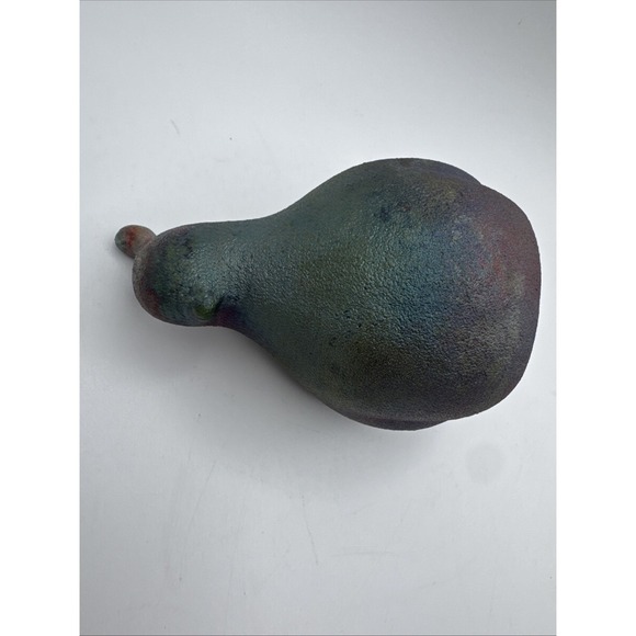 Raku Art Pottery Quail Bird Figurine Iridescent Green Signed Jeremy Diller - Picture 7 of 7